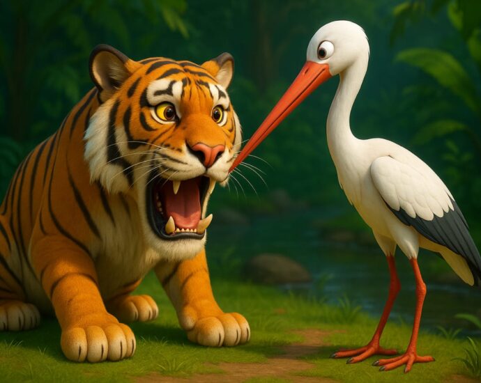 বাঘ ও বক | Bagh o Bok | Tiger and the Crane | Aesop Moral Story | Bangla Story