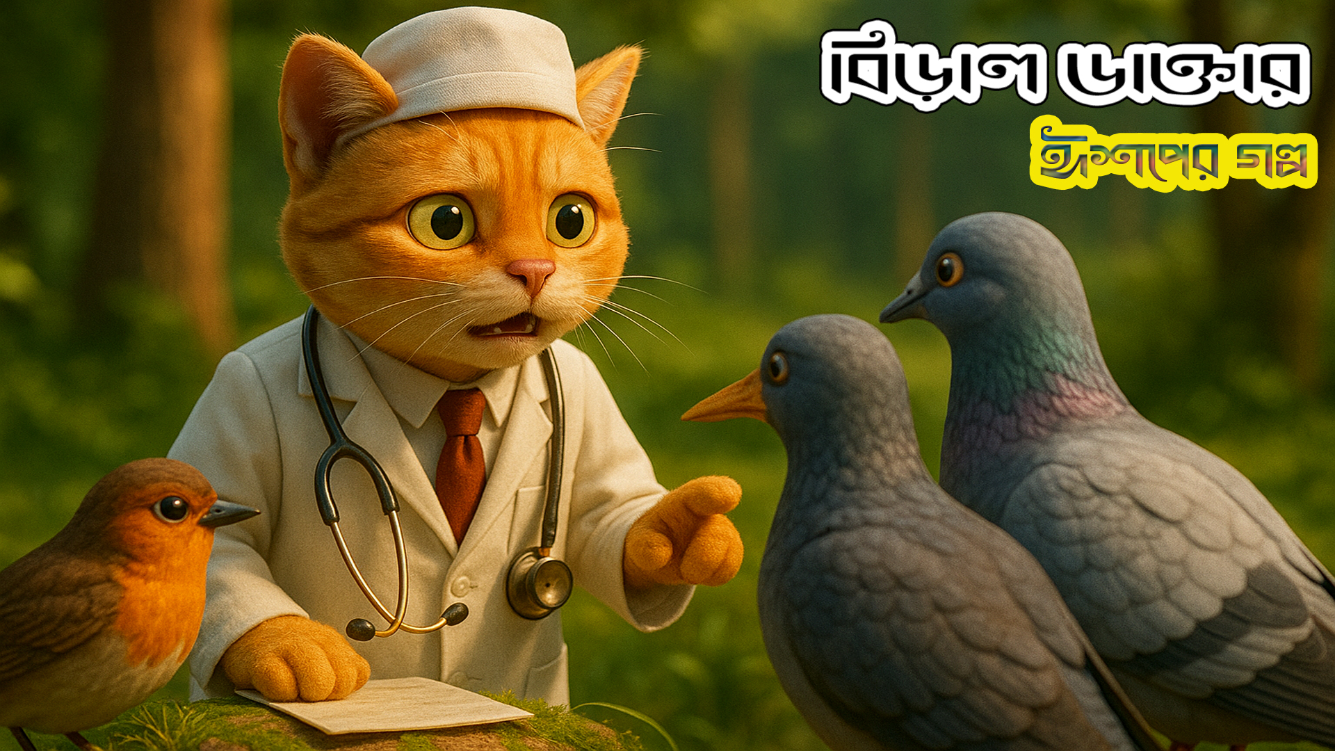 লোভী বিড়ালের শিক্ষা-ঈশপের নীতিকথা