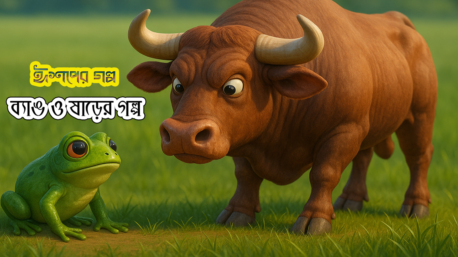 ব্যাঙের অহংকার ও ষাড়ের শিক্ষা-ঈশপের গল্প