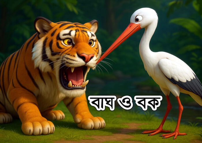 বাঘ ও বক-ঈশপের গল্প, Bhag o bok-Isoper golpo