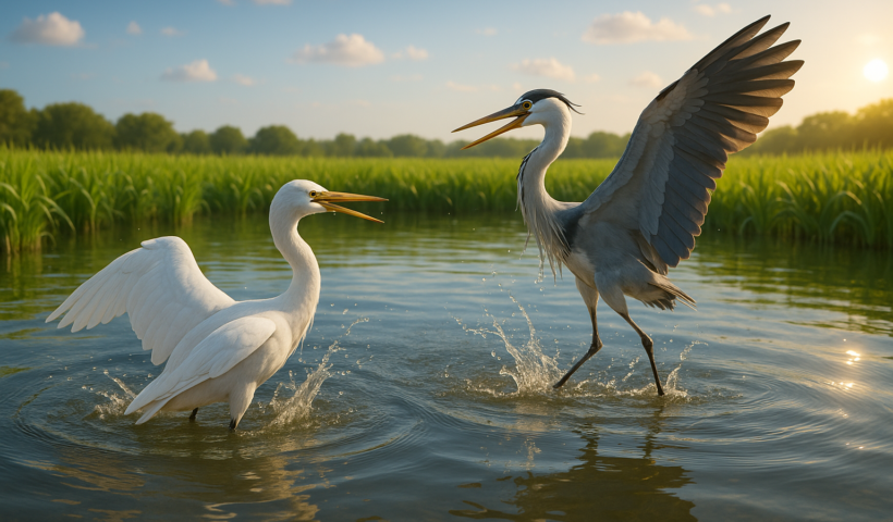 বক ও সারস- ঈশপের গল্প