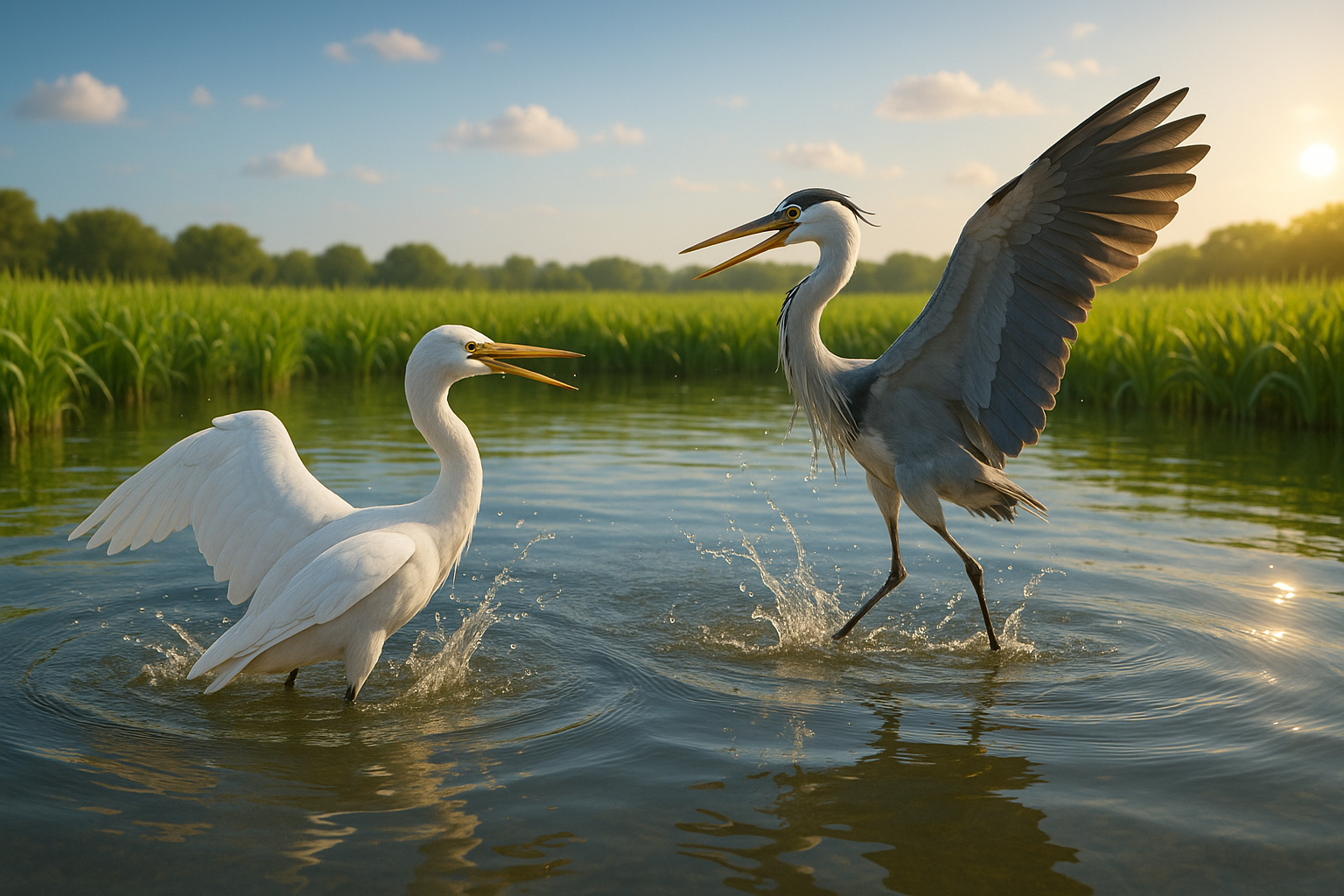 বক ও সারস- ঈশপের গল্প